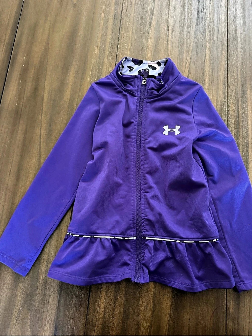 Under Armour Girls Small Purple Jacket (Size 5)